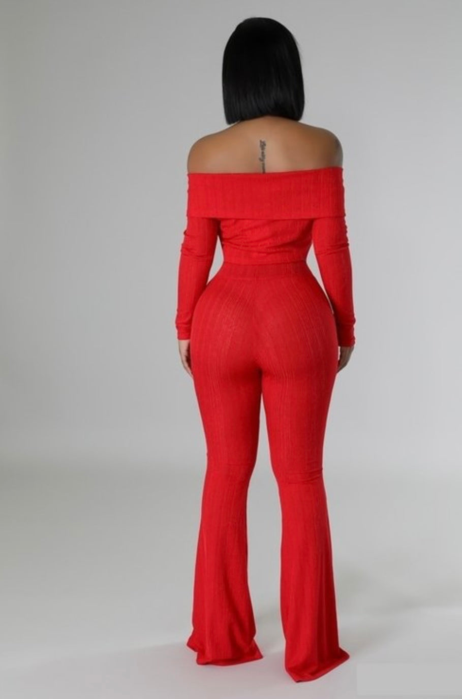 Richgirl Red Bellbottoms Set