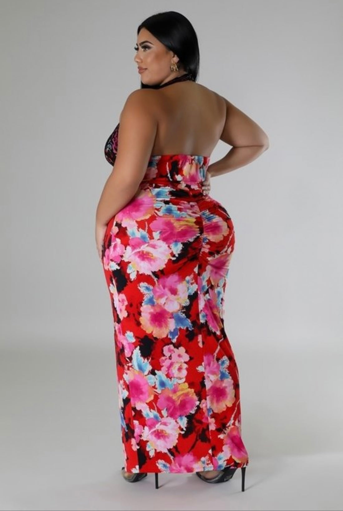 Lacy Halter  Floral Dress